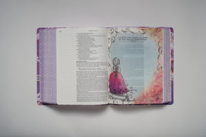 NLT Inspire Praise Bible for Coloring and Creative Journaling (Purple Garden Leatherlike)
