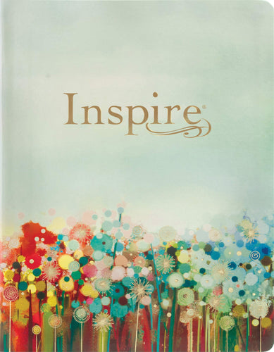 NLT Inspire Bible for Creative Journaling - Large Print (LeatherLike Floral Fields)