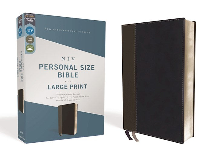 NIV Personal Size Large Print Bible (Black Leathersoft)