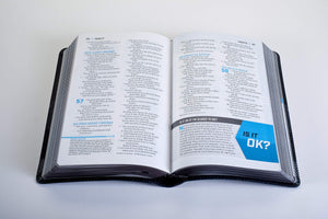 NLT Boys Life Application Study Bible: The Bible for Boys 11 & up (LeatherLike Black w/ Neon Cross)