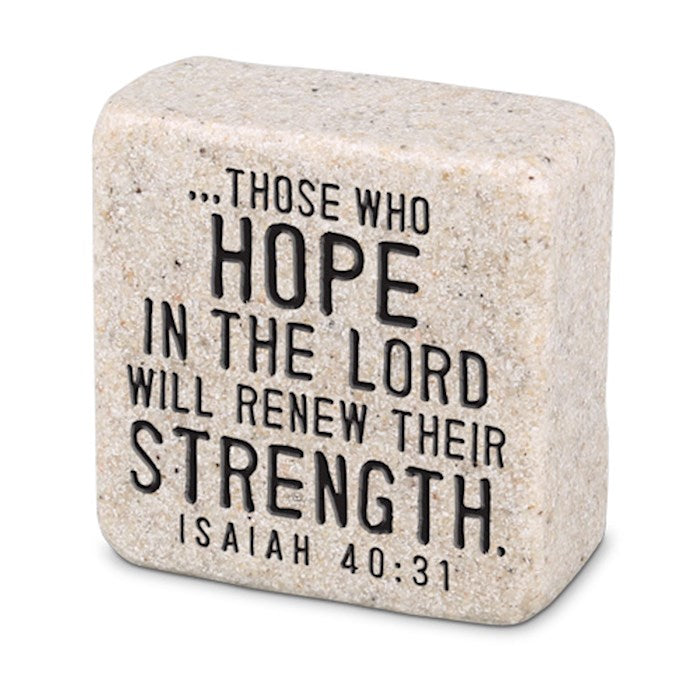 Cast Stone Scripture Block - Hope