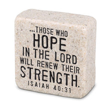 Load image into Gallery viewer, Cast Stone Scripture Block - Trust