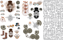 Load image into Gallery viewer, Transfer Art - Steampunk (Dixie Belle Paint Company)