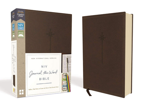 NIV Journal The Word Bible (Comfort Print, Brown LeatherSoft