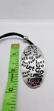 Load image into Gallery viewer, Let Go Graffiti Engraved Necklace - Proverbs 3: 5-6