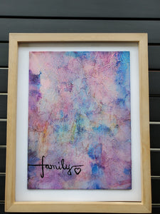 Original Artwork by Linda Crummer - "Family" 9x12" in 11x14" Framed
