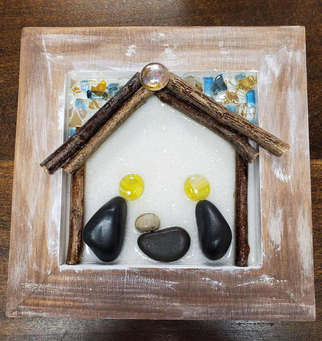 Wood and Rock Nativity - Linda's Art