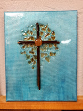 Load image into Gallery viewer, Reflective Glass Cross - Linda&#39;s Art