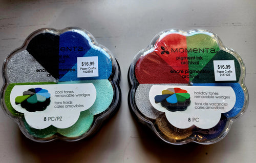Ink Pad Wheel- Momenta Pigment Ink Archival -  Choice of 2 Color Sets