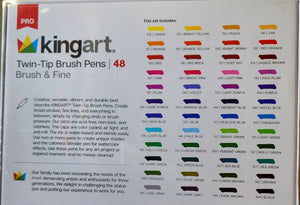 Pro Twin - Tip Brush Pens (48) (kingart)