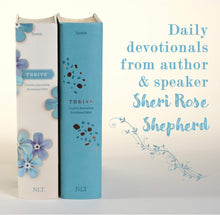 Load image into Gallery viewer, NLT THRIVE Creative Journaling Devotional Bible (Hardcover LeatherLike, Teal Blue with Rose Gold)