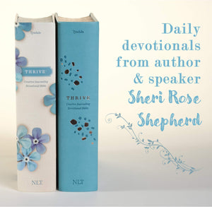 NLT THRIVE Creative Journaling Devotional Bible (Hardcover LeatherLike, Teal Blue with Rose Gold)