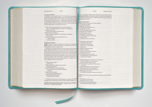 NLT Wide Margin Bible / Filament Enabled Edition (Ocean Blue Floral Harcover)