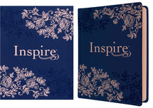 Load image into Gallery viewer, NLT Inspire Bible for Creative Journaling (Navy Hardcover LeatherLike)