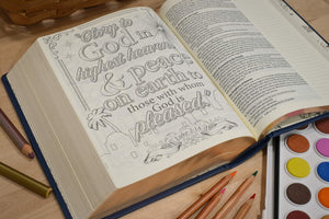 NLT Inspire Bible for Creative Journaling (Navy Hardcover LeatherLike)