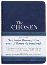 Load image into Gallery viewer, The Chosen: 40 Days with Jesus - Devotional Book 2 (Blue Faux Leather)