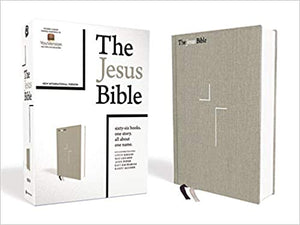 The Jesus Bible, NIV Edition, Cloth over Board, Gray Linen, Comfort Print Hardcover