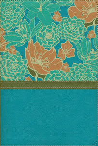 NIV Thinline Bible Large Print (Turquoise Floral Leathersoft)