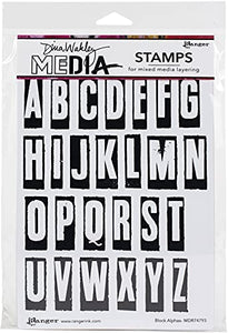 Block Alphas Stamps -(Dina Wakley Media)