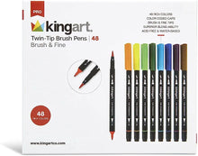 Load image into Gallery viewer, Pro Twin - Tip Brush Pens (48) (kingart)