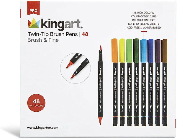 Pro Twin - Tip Brush Pens (48) (kingart) – Faith Reflections
