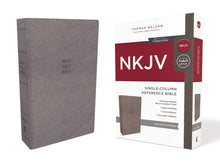 Load image into Gallery viewer, NKJV Single-column Reference Bible (Gray Cloth over Board)