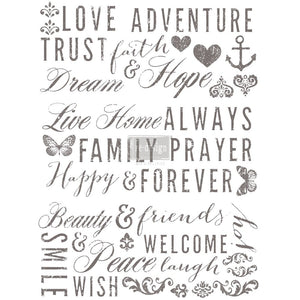 Redesign Decor Transfer - Words to Live By (Prima)