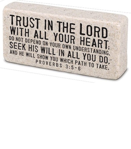 Cast Stone Scripture Block - Trust