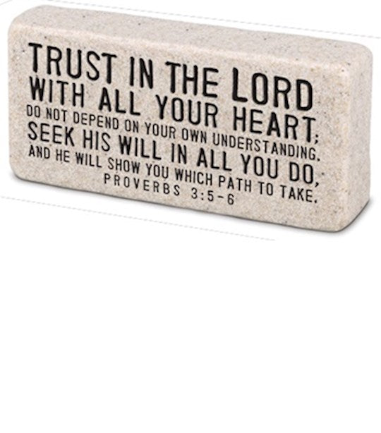 Cast Stone Scripture Block - Trust