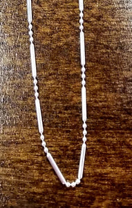Chain - Sterling Silver Bar & 3 Beads Chain 1.2mm