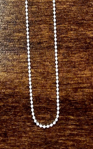 Chain - Sterling Silver Bead Ball Chain 1.2mm