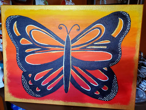 Orignial Painting by Linda Crummer - "The Butterfly"