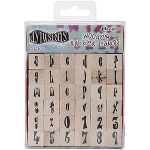 Stamps (Wooden) - Alphabet/Numbers (dylusions)