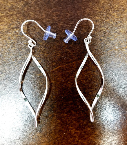 Earrings - Sterling Silver Hollow Leaf Hook Earrings