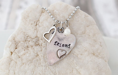 Necklace - Rustic Heart - Friend (Jennifer Dahl)