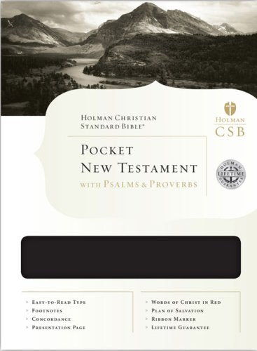 HCSB Pocket New Testament with Psalms and Proverbs (Black Genuine Leather)