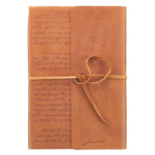 Load image into Gallery viewer, Journal - In the Beginning - John 1:1-14 (Full Grain Leather Journal with Wrap Closure)