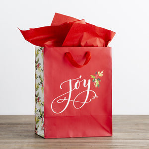 Joy - Medium Christmas Gift Bag with Tissue