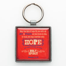 Load image into Gallery viewer, Metal Keyring: &quot;Hope&quot; Romans 15:3