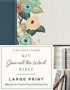 KJV Journal the Word Large Print Bible - Floral