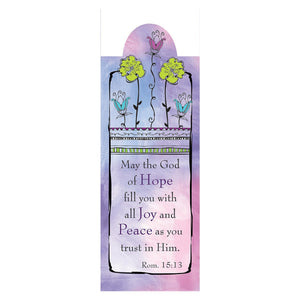 Magnetic Bookmark - May the God of Hope - Romans 15:13 (Purple)