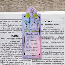 Load image into Gallery viewer, Magnetic Bookmark - May the God of Hope - Romans 15:13 (Purple)
