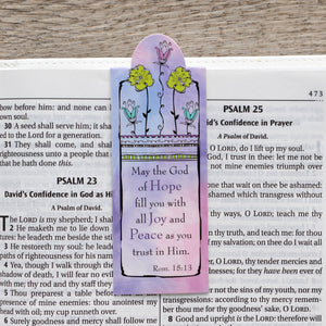 Magnetic Bookmark - May the God of Hope - Romans 15:13 (Purple)