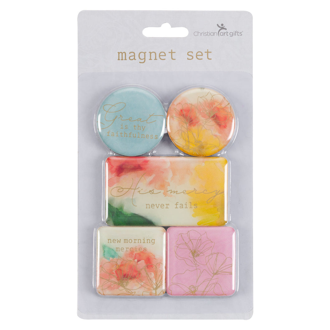 Magnet Set - Watercolor Pastel Meadow