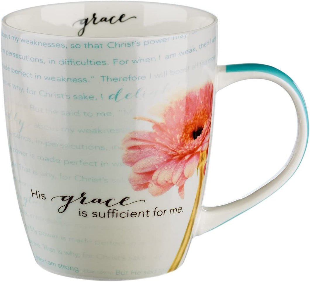 Mug - His Grace is Sufficient for me, 12 oz