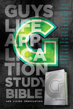 Load image into Gallery viewer, NLT Guys Life Application Study Bible (LeatherLike, Iridium)