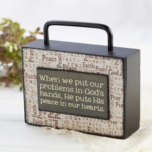 Load image into Gallery viewer, Wood Block Sign - Our Problems in God&#39;s Hands