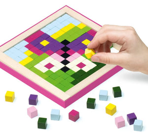 Wooden Pixels Mosaic Magic