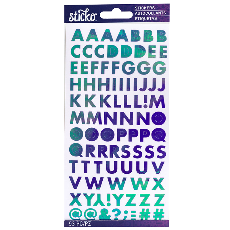 Stickers - Alphabet Iridescent Purple