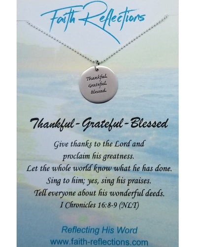 Scripture Charm - Thankful Grateful Blessed